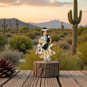 VTG Native Girl - Porcelain Doll